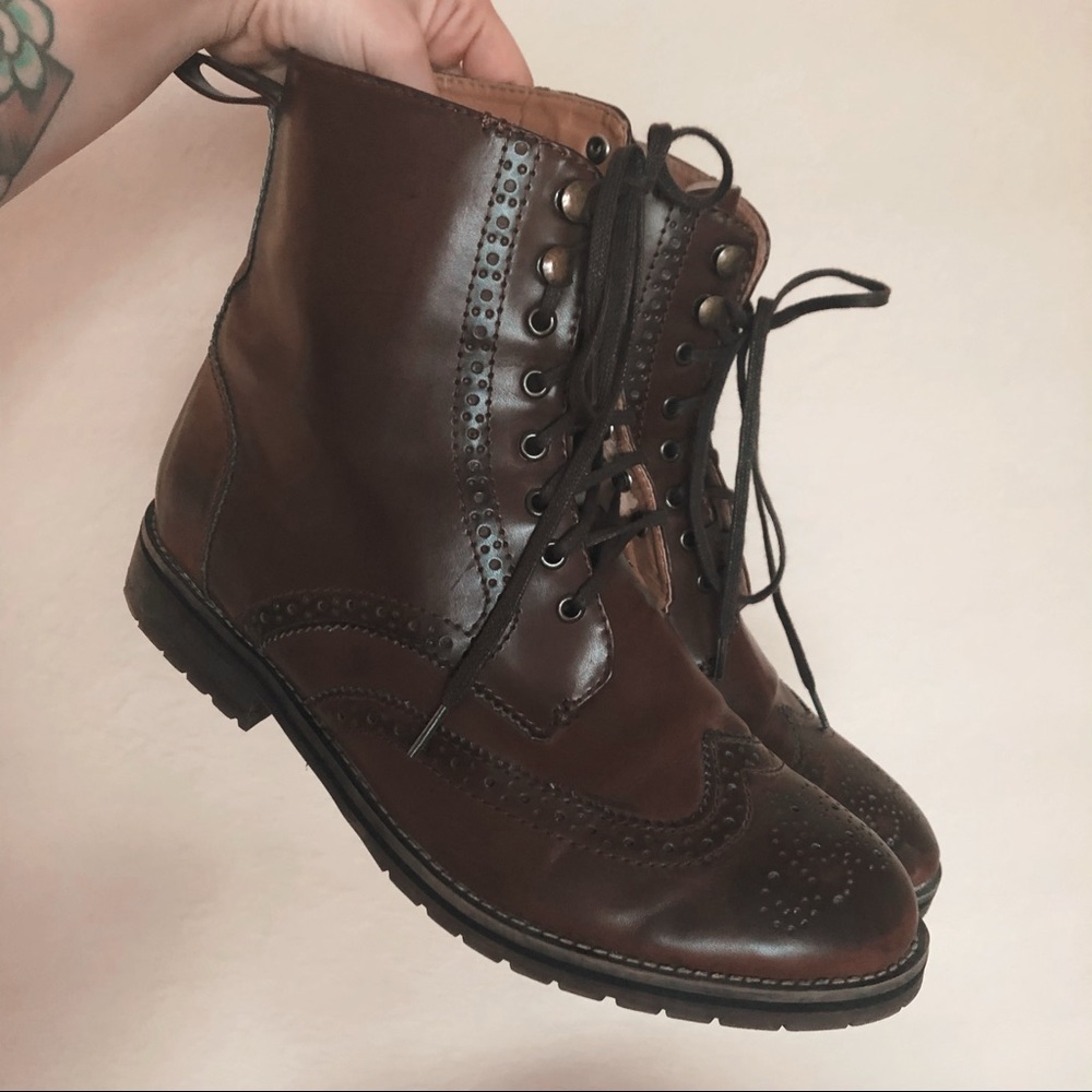 distressed western boots